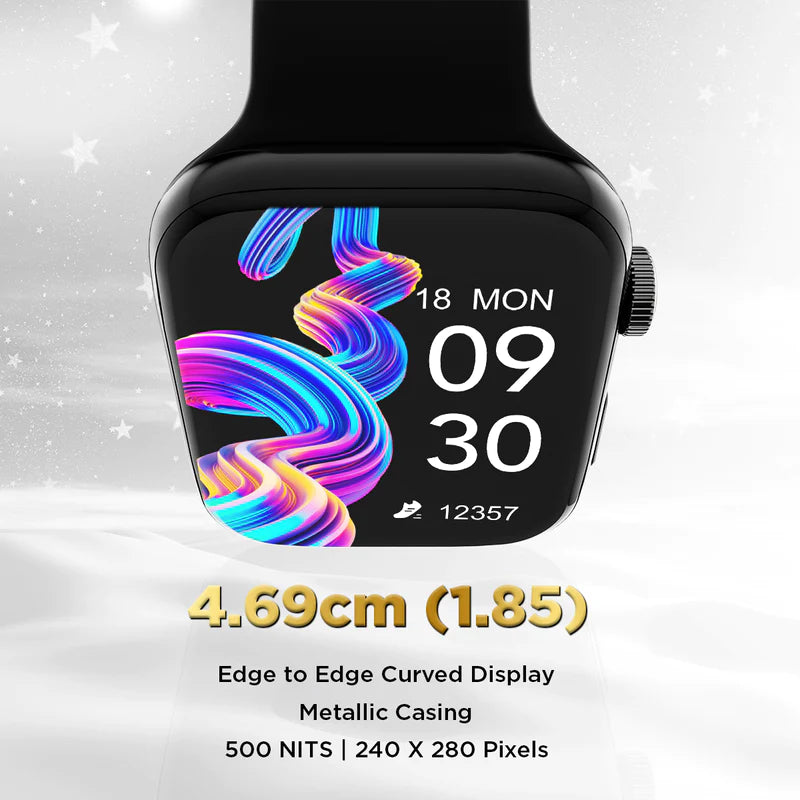 GIZMORE Star 1.85 IPS Gizfit 942 Large Display with Rotating Crown Controls| AI Voice Assistant | Bluetooth Calling Smartwatch GIZMORE Star 1.85 IPS Gizfit 942 Large Display with Rotating Crown Controls| AI Voice Assistant | Bluetooth Calling Smartwatch